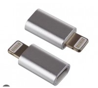 PERFEO АДАПТЕР I-4313 ДЛЯ iPhone5-8/microUSB(F) - 8PIN СЕРЕБРО