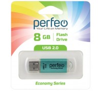 ФЛЭШ-КАРТА PERFEO 8GB E01 ЗЕЛЕНАЯ ECONOMY SERIES USB 2.0