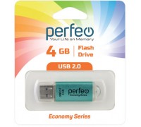 ФЛЭШ-КАРТА PERFEO 4GB E01 ЗЕЛЕНАЯ ECONOMY SERIES USB 2.0