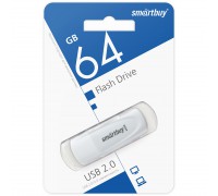 ФЛЭШ-КАРТА SMART BUY  64GB SCOUT БЕЛАЯ С КОЛПАЧКОМ 2.0