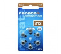 RENATA ZA312 6BL ДЛЯ СЛУХОВЫХ АППАРАТОВ