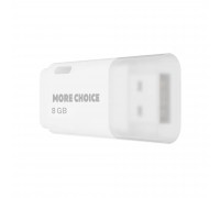 ФЛЭШ-КАРТА MORE CHOICE 8GB MF8 БЕЛАЯ С КОЛПАЧКОМ USB 2.0