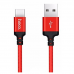 HOCO КАБЕЛЬ USB-microUSB X14 ЧЕРНЫЙ/КРАСНЫЙ 2.0м TIMES SPEED
