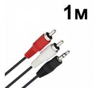 PERFEO КАБЕЛЬ Jack 3.5(M) - 2RCA(M) 1.0 м #J2001 (50) №236