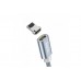 HOCO КАБЕЛЬ USB-iPHONE 5-8 U40A МАГНИТНЫЙ СЕРЫЙ МЕТАЛЛИК 1м