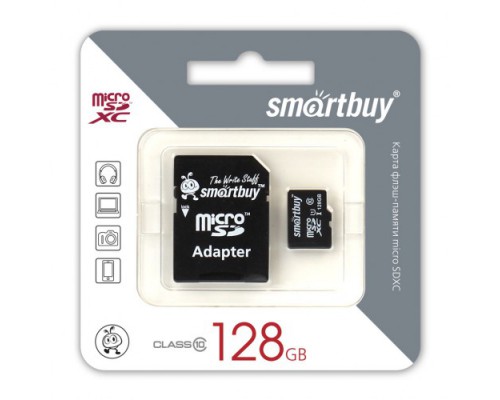 SMART BUY  128GB MICRO SDXC CLASS 10 UHS-I + SD АДАПТЕР