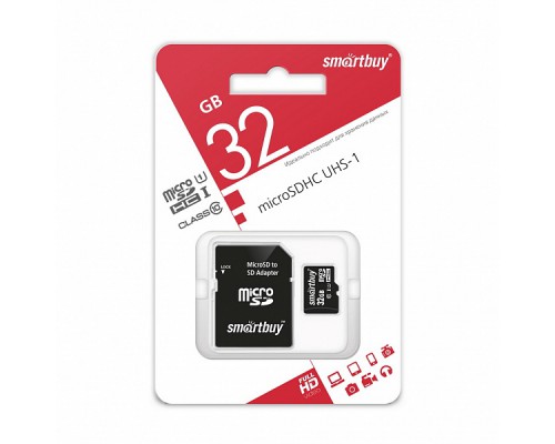 SMART BUY  32GB MICRO SD SDHC CLASS 10 + SD АДАПТЕР